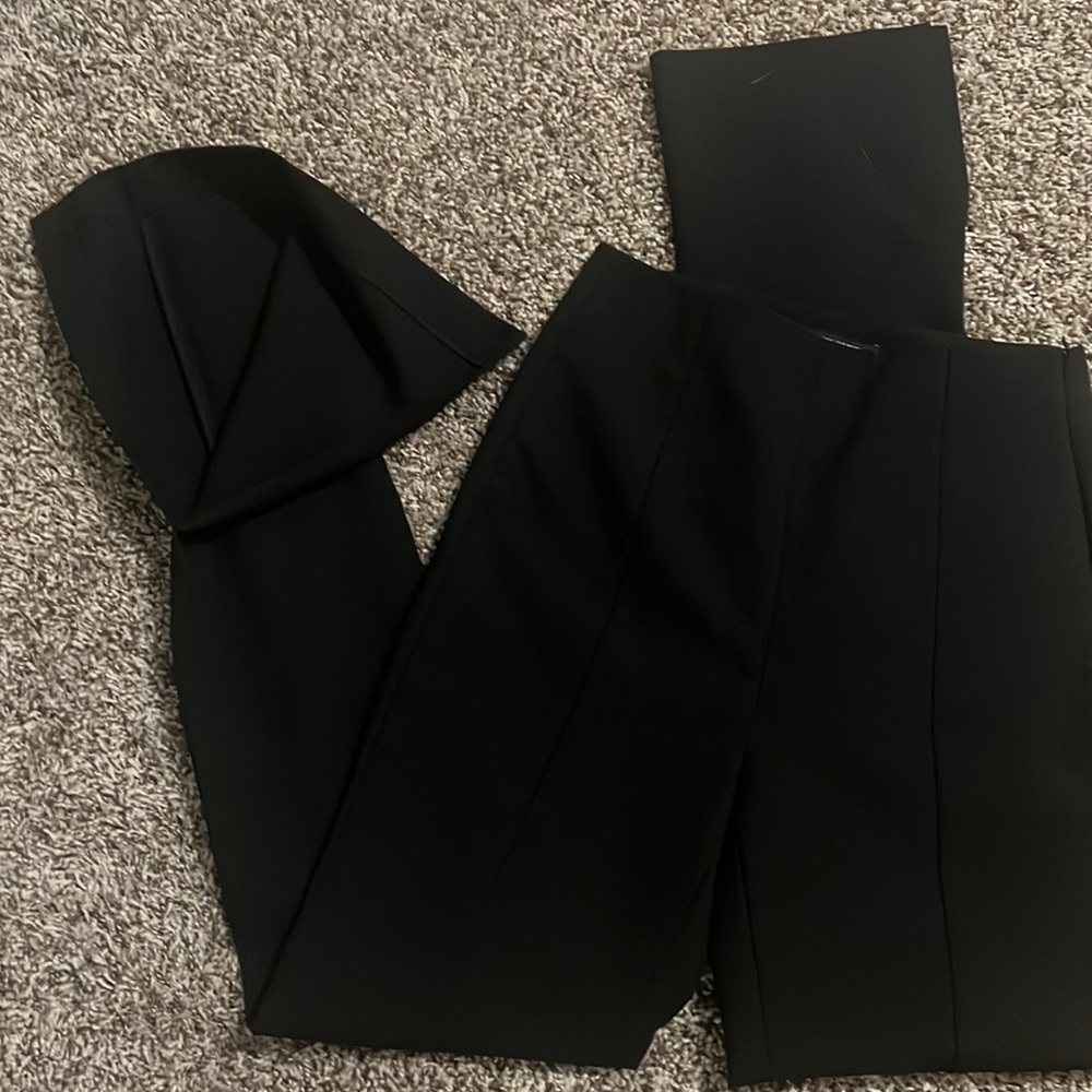Zara black Split Flare Trouser